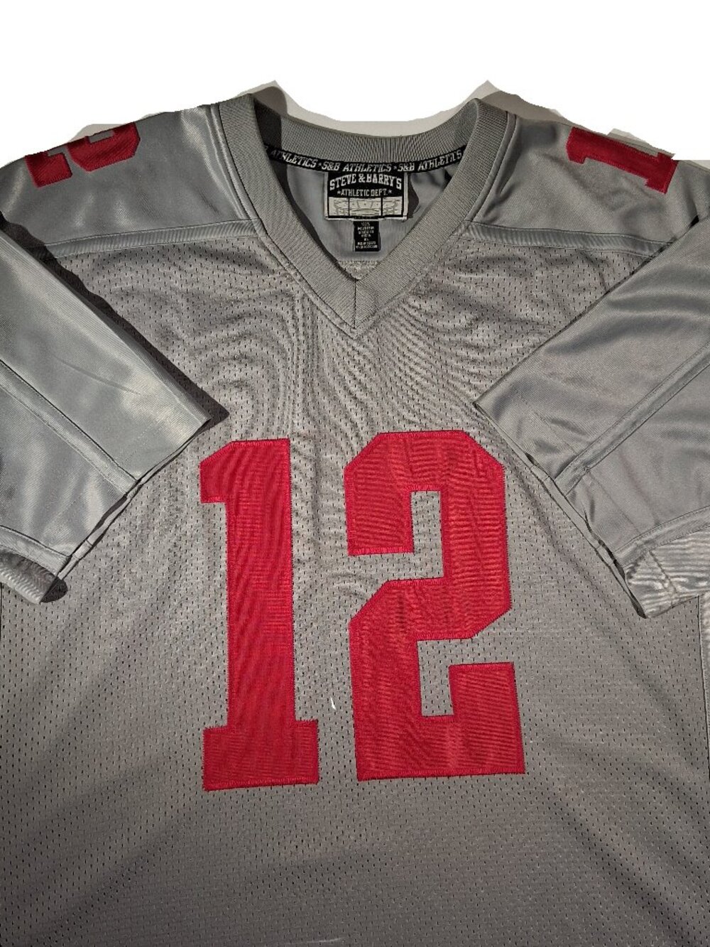 OHIO STATE Jersey NCAA Football Buckeyes Grey Stitched detail Men's XL EC